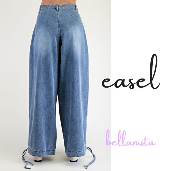 Easel Denim Flare Wide Leg Jeans - Picture 5 of 5